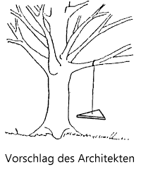 Baum mit dreieckiger Schaukel
