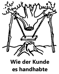 Stück aus Baum ausgesägt