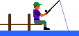 GIF-Animation Angeln im Pixel-Style