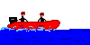 GIF-Animation Boot im Pixel-Style