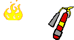 GIF-Animation Feuer im Pixel-Style