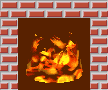 GIF-Animation Feuer im Pixel-Style