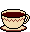 GIF-Animation Kaffee im Pixel-Style