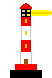 GIF-Animation Leuchtturm im Pixel-Style