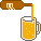 GIF-Bild Bier im Pixel-Style