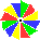 GIF-Bild Buntes Objekt im Pixel-Style