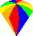 GIF-Bild Buntes Objekt im Pixel-Style