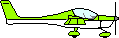 GIF-Bild Flugzeug im Pixel-Style