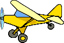 GIF-Bild Flugzeug im Pixel-Style