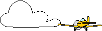 GIF-Bild Flugzeug im Pixel-Style