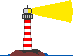 GIF-Bild Leuchtturm im Pixel-Style