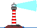 GIF-Bild Leuchtturm im Pixel-Style