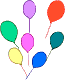 GIF-Bild Luftballons im Pixel-Style
