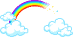 GIF-Bild Regenbogen im Pixel-Style