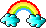 GIF-Bild Regenbogen im Pixel-Style