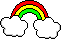 GIF-Bild Regenbogen im Pixel-Style