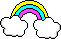 GIF-Bild Regenbogen im Pixel-Style