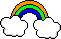 GIF-Bild Regenbogen im Pixel-Style
