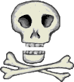 GIF-Bild Totenkopf im Pixel-Style
