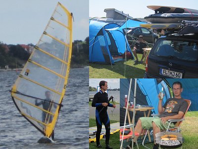 Bildermix ich beim Windsurfen